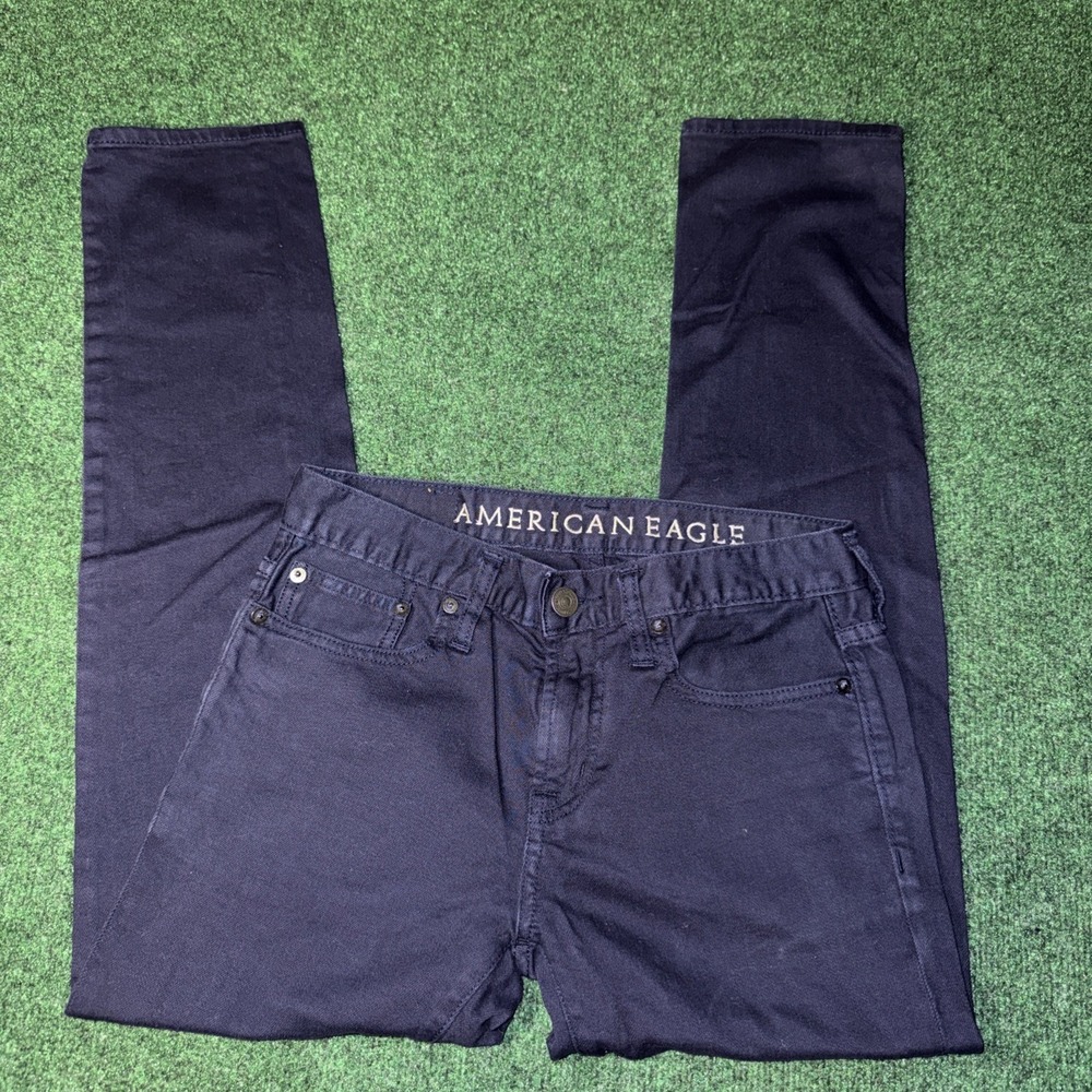 American Eagle‎ Navy Blue Jeans Size 29x30 Skinny T18